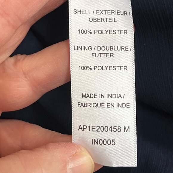 Adrianna Papell Navy Blue Beaded Maxi Dress Sweetheart Bodice Flowy Skirt Size 6 - Picture 9 of 10